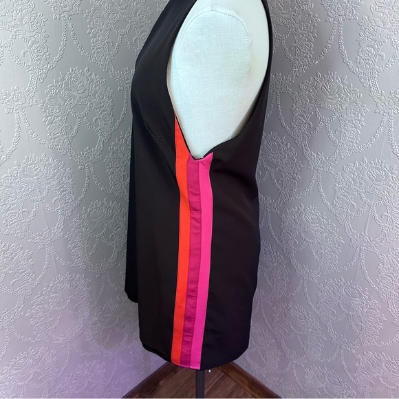 Black and Red Sleeveless Dress Lovers + Friends L large side panel - Picture 3 of 8